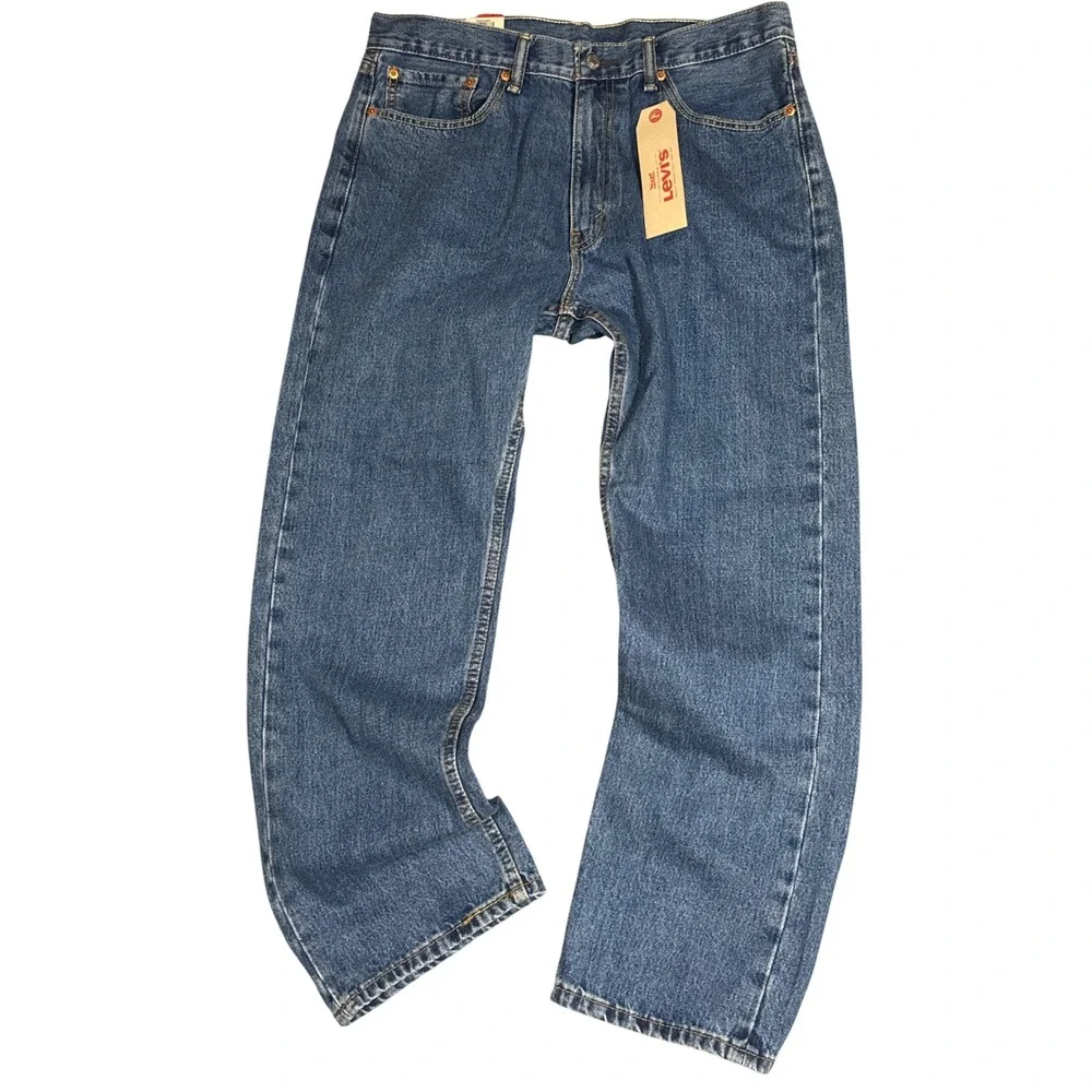 NWT Levi's 505 Regular Fit Jeans Mens 36x30 Medium Wash Straight Leg Denim
